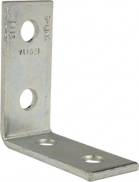 Cooper B-Line - Zinc Plated Carbon Steel 90° Strut Fitting - 1/2" Bolt, 4 Holes, Used with Cooper B Line Channel & Strut (All Sizes Except B62 & B72) - Benchmark Tooling