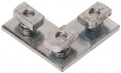 Cooper B-Line - Zinc Plated Carbon Steel Preassembled Flat Corner Strut Fitting - 1/2" Bolt, 3 Holes, Used with Cooper B Line Channel & Strut (All Sizes Except B62 & B72) - Benchmark Tooling