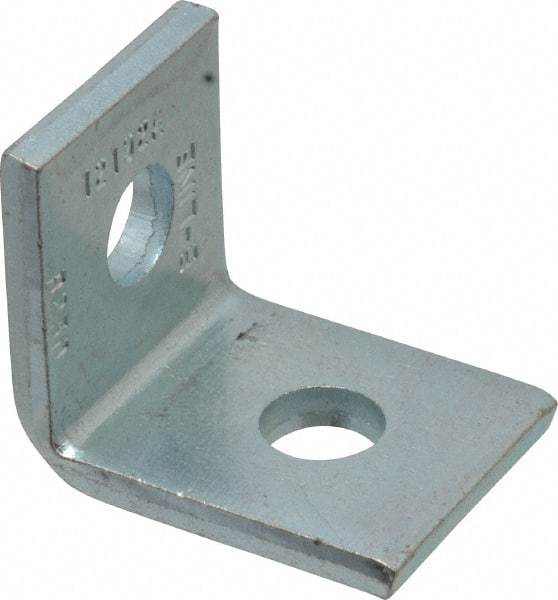 Cooper B-Line - Zinc Plated Carbon Steel 90° Corner Strut Fitting - 1/2" Bolt, 2 Holes, Used with Cooper B Line Channel & Strut (All Sizes Except B62 & B72) - Benchmark Tooling