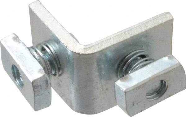 Cooper B-Line - Zinc Plated Carbon Steel 90° Preassembled Corner Strut Fitting - 1/2" Bolt, 2 Holes, Used with Cooper B Line Channel & Strut (All Sizes Except B62 & B72) - Benchmark Tooling