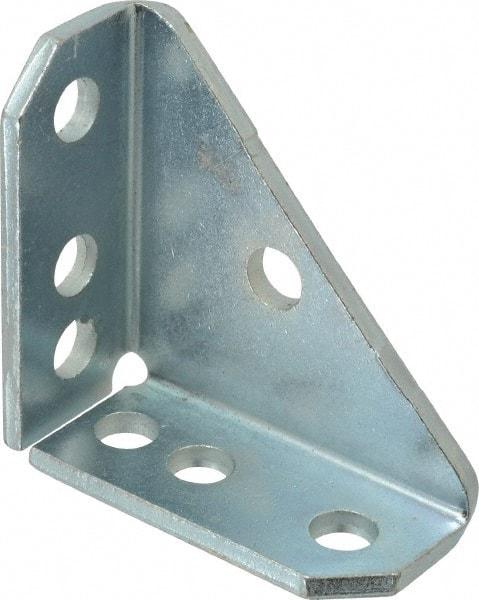 Cooper B-Line - Zinc Plated Carbon Steel 90° Gusset Strut Fitting - 7 Holes, Used with Cooper B Line Channel & Strut (All Sizes Except B62 & B72) - Benchmark Tooling