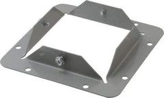 Cooper B-Line - 4 Inch Wide x 4 Inch High, Rectangular Raceway Flange - Gray, For Use with Lay In Wireways, Type 1 Screw Cover Wireway - Benchmark Tooling