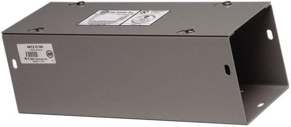 Cooper B-Line - 6" High x 152mm Wide x 24" Long, Screw Mount Solid Wall Wire Duct - Gray, 7 (Bottom) & 7 (Top) Knockouts, Screw Cover, Steel - Benchmark Tooling