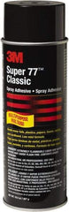 3M - 24 oz Aerosol Clear Spray Adhesive - High Tack, 150°F Heat Resistance, Low Strength Bond, Series 77 - Benchmark Tooling