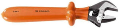 Facom - 1-3/4" Jaw Capacity, 15" Insulated Adjustable Wrench - Steel, Polished Finish - Benchmark Tooling