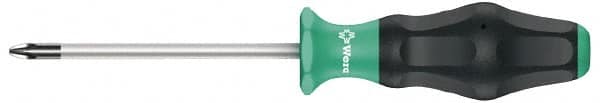 Wera - #1 Point, 3-1/8" Blade Length, Pozidriv Screwdriver - Benchmark Tooling