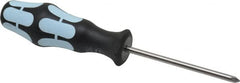 Wera - #1, 7-1/4" OAL, Standard Phillips Screwdriver - 3-1/8" Blade Length, Round Shank, Ergonomic Handle - Benchmark Tooling