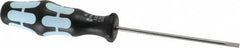 Wera - 3mm Blade Width, 161mm OAL Stainless Steel Slotted Screwdriver - 80mm Blade Length, Round Shank, Ergonomic Handle - Benchmark Tooling