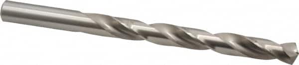 Cleveland - 25/64" 135° High Speed Steel Jobber Drill - Bright Finish, Right Hand Cut, Spiral Flute, Straight Shank, 5-1/8" OAL, Split Point - Benchmark Tooling