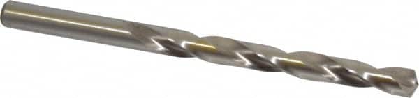 Cleveland - Letter J 135° High Speed Steel Jobber Drill - Bright Finish, Right Hand Cut, Spiral Flute, Straight Shank, 4-1/8" OAL, Split Point - Benchmark Tooling