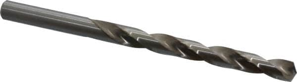 Cleveland - Letter M 135° High Speed Steel Jobber Drill - Bright Finish, Right Hand Cut, Spiral Flute, Straight Shank, 4-3/8" OAL, Split Point - Benchmark Tooling