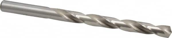 Cleveland - Letter S 135° High Speed Steel Jobber Drill - Bright Finish, Right Hand Cut, Spiral Flute, Straight Shank, 4-7/8" OAL, Split Point - Benchmark Tooling