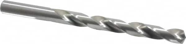 Cleveland - Letter T 135° High Speed Steel Jobber Drill - Bright Finish, Right Hand Cut, Spiral Flute, Straight Shank, 4-7/8" OAL, Split Point - Benchmark Tooling