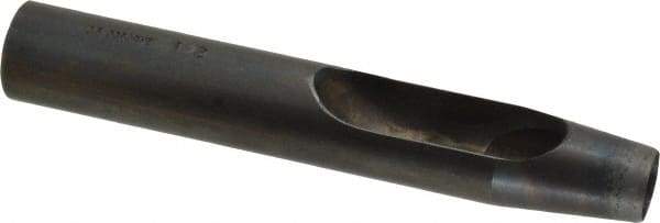 Made in USA - 1/2" Hollow Punch - 5" OAL, Steel - Benchmark Tooling