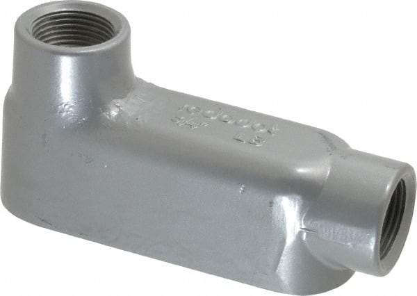 Thomas & Betts - LB Body, 3/4" Trade, IMC, Rigid Aluminum Conduit Body - Oval, 5-1/8" OAL, 7.3 cc Capacity, Gray - Benchmark Tooling