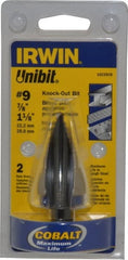 Irwin - 2 Hole Sizes, 7/8 to 1-1/8" Hole Diam Cobalt Step Drill Bit - Benchmark Tooling