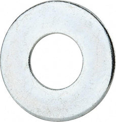 Value Collection - 1-1/8" Screw, Grade 2 Steel USS Flat Washer - 1.243" ID x 2.78" OD, 0.192" Thick, Zinc-Plated Finish - Benchmark Tooling