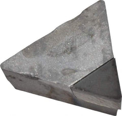Made in USA - TPG221 Polycrystalline Diamond (PCD) Turning Insert - Uncoated, 60° Triangle, 1/4" Inscr Circle, 1/8" Thick, 1/64" Corner Radius - Benchmark Tooling
