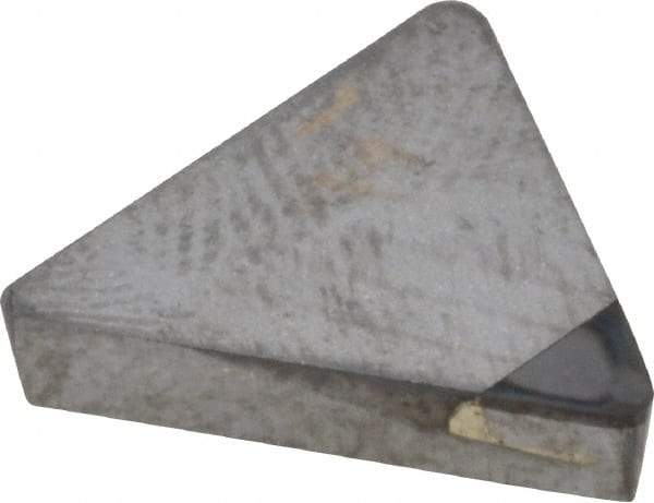 Made in USA - TPG322 Polycrystalline Diamond (PCD) Turning Insert - Uncoated, 60° Triangle, 3/8" Inscr Circle, 1/8" Thick, 1/32" Corner Radius - Benchmark Tooling