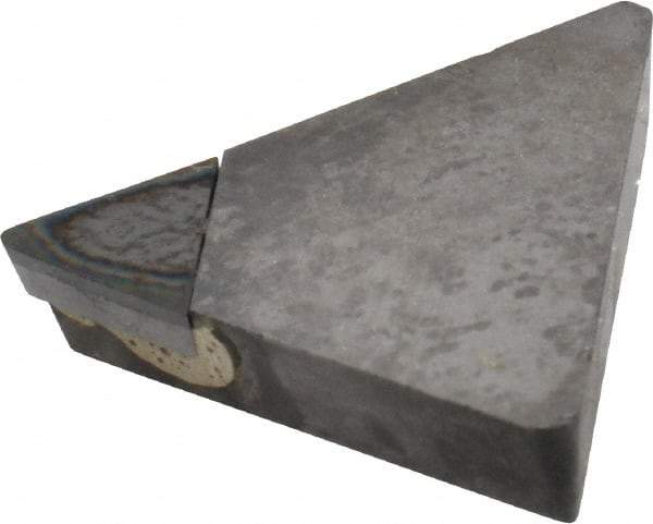 Made in USA - TPG322 Polycrystalline Diamond (PCD) Turning Insert - Uncoated, 60° Triangle, 3/8" Inscr Circle, 1/8" Thick, 1/32" Corner Radius - Benchmark Tooling