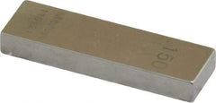 Mitutoyo - 0.15" Rectangular Steel Gage Block - Accuracy Grade 0, Includes Certificate of Inspection - Benchmark Tooling