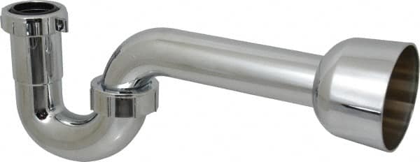 Federal Process - 1-1/2 Outside Diameter, P Trap with Wall Pipe - Chrome Coated, PVC - Benchmark Tooling