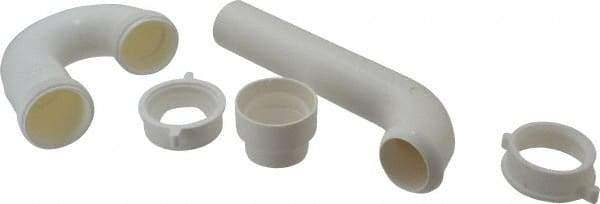 Federal Process - 1-1/2 Outside Diameter, P Trap with Solvent Weld Adapter - White, PVC - Benchmark Tooling