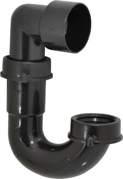 Federal Process - 1-1/2 Outside Diameter, Sink trap with Solvent Weld Outlet - Black, ABS - Benchmark Tooling