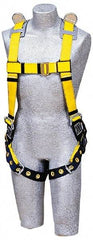 DBI/SALA - 420 Lb Capacity, Size Universal, Full Body Construction Safety Harness - Polyester Webbing, Tongue Leg Strap, Pass-Thru Chest Strap - Benchmark Tooling