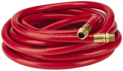 PRO-SOURCE - 1/2" ID x 3/4" OD 25' Long Multipurpose Air Hose - MNPT x MNPT Ends, 300 Working psi, 23 to 150°F, 1/2" Fitting, Red - Benchmark Tooling