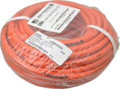 PRO-SOURCE - 1/4" ID x 15/32" OD 50' Long Multipurpose Air Hose - MNPT x MNPT Ends, 300 Working psi, 23 to 150°F, 1/4" Fitting, Orange - Benchmark Tooling