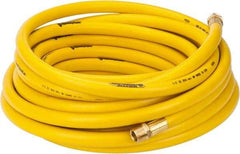 PRO-SOURCE - 1/2" ID x 3/4" OD 50' Long Multipurpose Air Hose - MNPT x MNPT Ends, 300 Working psi, 23 to 150°F, 1/2" Fitting, Yellow - Benchmark Tooling