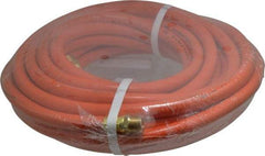 PRO-SOURCE - 1/2" ID x 3/4" OD 50' Long Multipurpose Air Hose - MNPT x MNPT Ends, 300 Working psi, 23 to 150°F, 1/2" Fitting, Orange - Benchmark Tooling