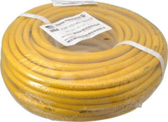 PRO-SOURCE - 1/4" ID x 15/32" OD 100' Long Multipurpose Air Hose - MNPT x MNPT Ends, 300 Working psi, 23 to 150°F, 1/4" Fitting, Yellow - Benchmark Tooling