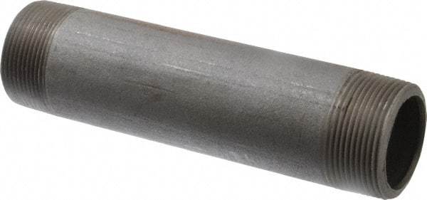 Made in USA - Schedule 80, 1-1/2" Diam x 7" Long Black Pipe Nipple - Threaded - Benchmark Tooling