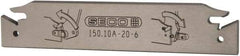 Seco - 0.843" Blade Height, 0.222" Blade Width, 4.72" OAL, Neutral Cut, Double End Indexable Cut-Off Blade - 150.10A Blade, 150.10 Series - Benchmark Tooling