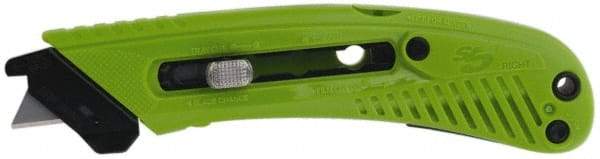 PHC - Retractable Utility Knife - 1-5/8" Blade, Lime Green Plastic Handle, 1 Blade Included - Benchmark Tooling