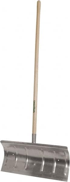 UnionTools - 24 Inch Wide Blade x 12 Inch High Blade Pusher Snow Shovel - 48 Inch Long Hardwood Handle - Benchmark Tooling