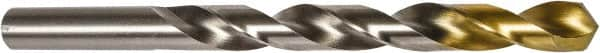 DORMER - 9/16" 118° High Speed Steel Jobber Drill - TiN Finish, Right Hand Cut, 6-5/8" OAL, Split Point - Benchmark Tooling