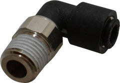 Legris - 6mm Outside Diam, 1/4 BSPT, Nylon Push-to-Connect Tube Male Swivel Elbow - 290 Max psi, Tube to Male BSPT Connection, Buna Nitrile O-Ring - Benchmark Tooling