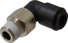 Legris - 8mm Outside Diam, 1/4 BSPT, Nylon Push-to-Connect Tube Male Swivel Elbow - 290 Max psi, Tube to Male BSPT Connection, Buna Nitrile O-Ring - Benchmark Tooling