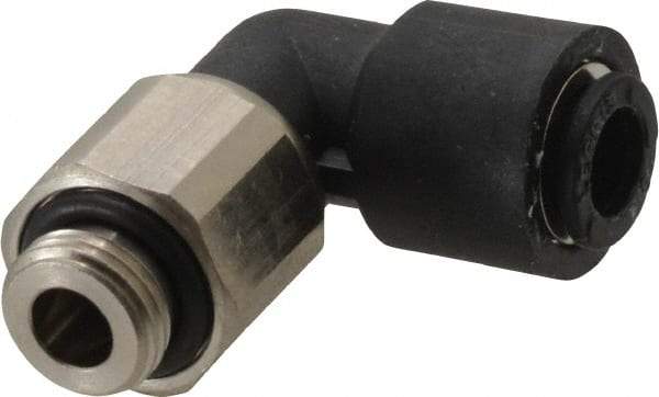 Legris - 6mm Outside Diam, 1/8 BSPP, Nylon Push-to-Connect Tube Male Swivel Elbow - 290 Max psi, Tube to Male BSPP Connection, Buna Nitrile O-Ring - Benchmark Tooling