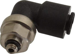 Legris - 6mm Outside Diam, M5x0.8 Metric, Nylon Push-to-Connect Tube Male Swivel Elbow - 290 Max psi, Tube to Metric Thread Connection, Buna-N O-Ring - Benchmark Tooling