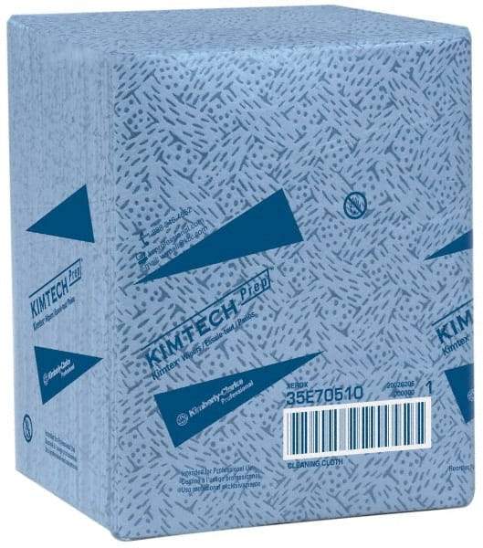 Kimtech - 1/4 Fold Clean Room/Lab/Critical Task Wipes - Poly Pack, 13" x 12" Sheet Size, Blue - Benchmark Tooling