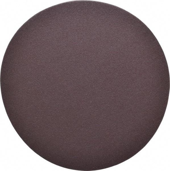 Norton - 6" Diam, 180 Grit Aluminum Oxide Adhesive PSA Disc - Fine Grade, Brown, X Weighted Backing, Flexible - Benchmark Tooling