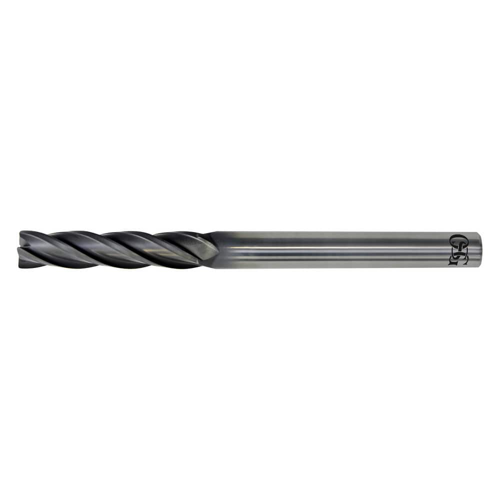 Corner Radius End Mill: 1/8″ Dia, 5/8″ LOC, 0.015″ Radius, 4 Flutes, Solid Carbide 3″ OAL, Helix, DG Diamond Coated, Corner Radius End, Centercutting, Series 7470