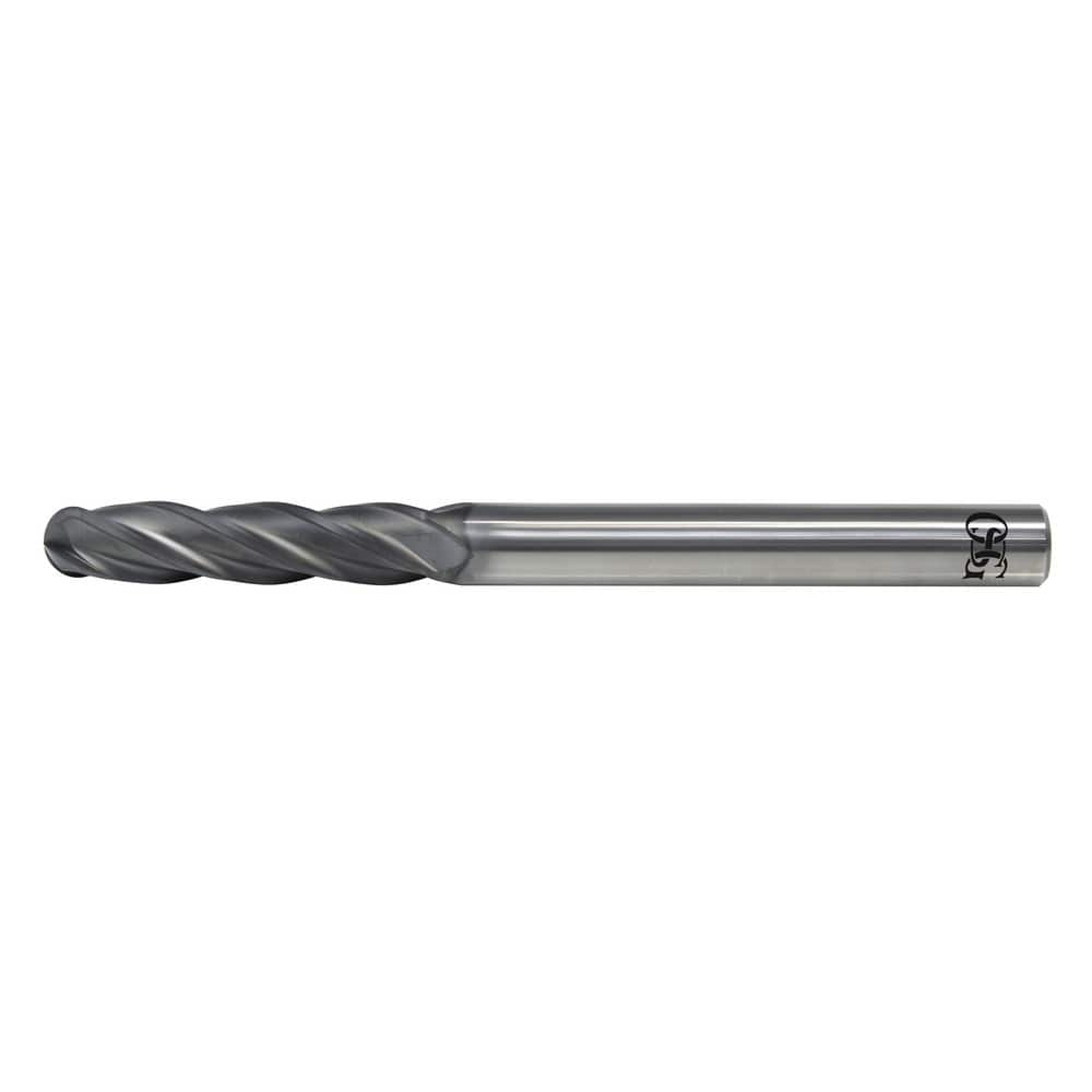 Ball End Mill: 0.0625″ Dia, 4 Flute, Solid Carbide 2-1/2″ OAL, DG Diamond Coated, Series 7430