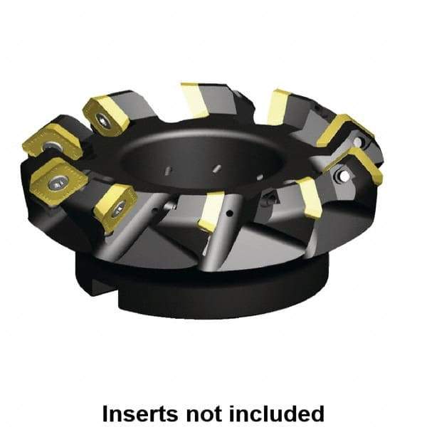 Kennametal - 10" Cut Diam, 2-1/2" Arbor Hole, 9.58mm Max Depth of Cut, 45° Indexable Chamfer & Angle Face Mill - 18 Inserts, SE.W 634... Insert, Right Hand Cut, 18 Flutes, Series KSSM - Benchmark Tooling