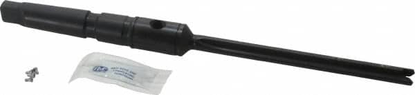 Allied Machine and Engineering - Series Y, 3/8 to 27/64" Diam, 2MT Taper Shank, Straight Flute Spade Drill - 4-3/8" Max Depth, 6-19/32" Body Length, 9-7/16" OAL, Extended Length, Through Coolant - Benchmark Tooling