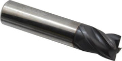 Accupro - 5/8", 4 Flute, Single End, Solid Carbide, Corner Chamfer End Mill - 3" OAL, Right Hand Flute, 3/4" LOC, Right Hand Cut - Benchmark Tooling